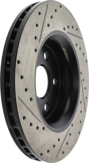 Dodge Durango Brake Rotor (1) - Front Passenger-Side - Stoptech - Drilled & Slotted - Black - `11-`20 Dodge Durango Brake Rotor (1) - Front Passenger-Side - Stoptech - Drilled & Slotted - Black - `11-`20