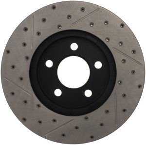 Ford Crown Victoria Brake Rotor (1) - Front Right - Stoptech - Sport Drilled & Slotted - Black - `03-`11 Ford Crown Victoria Brake Rotor (1) - Front Right - Stoptech - Sport Drilled & Slotted - Black - `03-`11