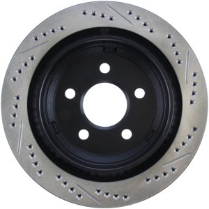 Pontiac Firebird Brake Rotor(s) (1) - Rear Right - Stoptech - Slotted & Drilled - Black - `98-`02