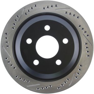 Pontiac Firebird Brake Rotor(s) (1) - Rear Right - Stoptech - Slotted & Drilled - Black - `98-`02