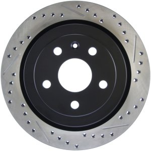 Cadillac CTS Brake Rotor(s) (1) - Rear Left - Stoptech - Drilled/Slotted - Black - `08-`19