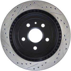 Cadillac CTS Brake Rotor(s) (1) - Rear Left - Stoptech - Drilled/Slotted - Black - `08-`19 Cadillac CTS Brake Rotor(s) (1) - Rear Left - Stoptech - Drilled/Slotted - Black - `08-`19
