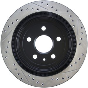 Cadillac CTS Brake Rotor(1) - Rear Right - Stoptech - Slotted/Drilled - Black - `08-`19 Cadillac CTS Brake Rotor(1) - Rear Right - Stoptech - Slotted/Drilled - Black - `08-`19