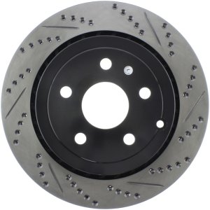 Chevrolet Caprice Brake Rotors (1) - Rear Left - Stoptech - Drilled & Slotted, Sport Rotor - Black - `11-`17