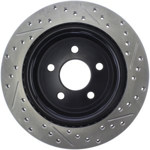 Chevrolet Cobalt Brake Rotor (1) - Rear Right - Stoptech - Slotted & Drilled Sport - Black - `08-`10