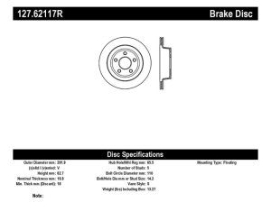 Chevrolet Cobalt Brake Rotor (1) - Rear Right - Stoptech - Slotted & Drilled Sport - Black - `08-`10