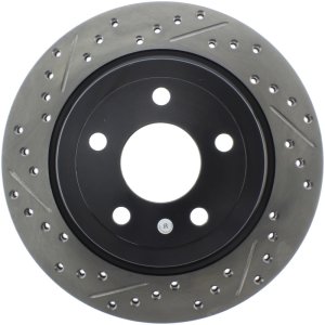 Chevrolet Cobalt Brake Rotor (1) - Rear Right - Stoptech - Slotted & Drilled Sport - Black - `08-`10 Chevrolet Cobalt Brake Rotor (1) - Rear Right - Stoptech - Slotted & Drilled Sport - Black - `08-`10