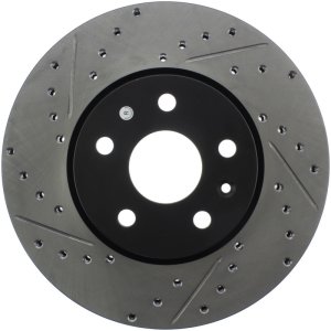 Chevrolet Equinox Brake Rotors (2) - Front Right - Stoptech - Slotted & Drilled Sport - Black - `10-`17