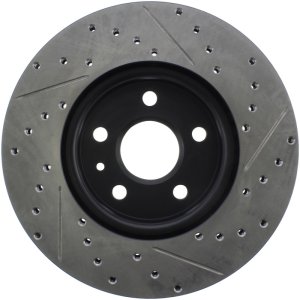 Chevrolet Malibu Brake Rotors (2) - Front Right - Stoptech - Slotted & Drilled Sport - Black - `13-`16
