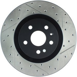 Chevrolet SS Brake Rotor (1) - Front Left - Stoptech - Slotted & Drilled Sport Rotor - Black - `14-`17