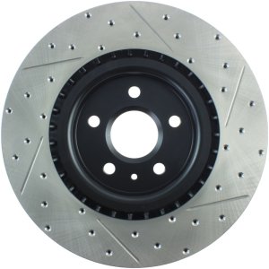 Chevrolet SS Brake Rotor(1) - Front Right - Stoptech - Slotted/Drilled - Black - `14-`17