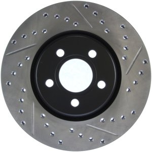 Dodge Neon Brake Rotor (1) - Front Left - Stoptech - Sport Drilled & Slotted - Black - `03-`05 Dodge Neon Brake Rotor (1) - Front Left - Stoptech - Sport Drilled & Slotted - Black - `03-`05