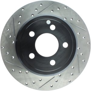 Dodge Magnum Brake Rotor (1) - Rear Right - Stoptech - Drilled & Slotted - Black - `05-`08