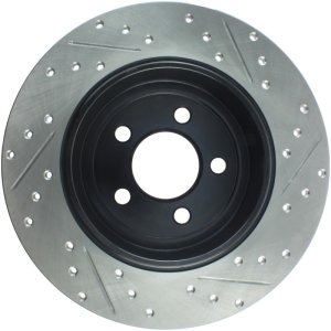 Dodge Magnum Brake Rotor (1) - Rear Right - Stoptech - Drilled & Slotted - Black - `05-`08