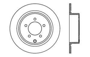 Chrysler Sebring Brake Rotor (1) - Rear Right - Stoptech - Drilled & Slotted - Black - `07-`12