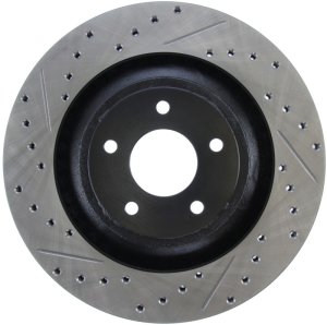 Dodge Caliber Brake Rotors (1) - Front Right - Stoptech - Slotted & Drilled - Black - `08-`09