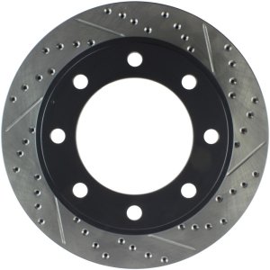Ford Excursion Brake Rotor (1) - Front Left - Stoptech - Drilled & Slotted Sport - Black - `00-`05 Ford Excursion Brake Rotor (1) - Front Left - Stoptech - Drilled & Slotted Sport - Black - `00-`05