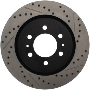 Ford Expedition Brake Rotor (1) - Front Right - Stoptech - Slotted & Drilled - Black - `07-`20 Ford Expedition Brake Rotor (1) - Front Right - Stoptech - Slotted & Drilled - Black - `07-`20