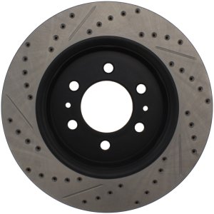 Ford F-150 Brake Rotor (1) - Front Right - Stoptech - Slotted & Drilled - Black - `10-`20