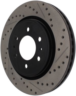 Lincoln Navigator Brake Rotor (1) - Front Right - Stoptech - Slotted & Drilled - Black - `07-`20 Lincoln Navigator Brake Rotor (1) - Front Right - Stoptech - Slotted & Drilled - Black - `07-`20
