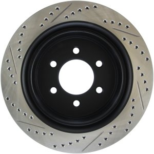Ford F-150 Brake Rotor (1) - Rear Left - Stoptech - Slotted & Drilled - Black - `12-`20