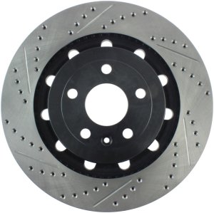 Ford Explorer Brake Rotor (1) - Front Right - Stoptech - Slotted & Drilled - Black - `13-`19 Ford Explorer Brake Rotor (1) - Front Right - Stoptech - Slotted & Drilled - Black - `13-`19