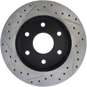 GMC Yukon Brake Rotor (1) - Front Left - Stoptech - Slotted & Drilled - `92-`00
