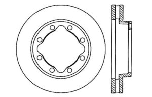 GMC K3500 Brake Rotor (1) - Front Right - Stoptech - Slotted & Drilled Sport - Black - `92-`00