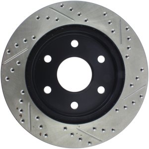 Chevrolet Astro Brake Rotor (1) - Front Right - Stoptech - Slotted/Drilled - Black - `03-`05