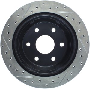 GMC Yukon XL 1500 Brake Rotors (1) - Rear Left - Stoptech - Slotted & Drilled Sport - Black - `00-`02