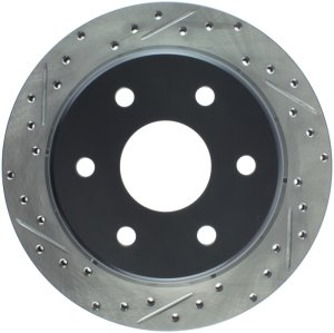GMC Safari Brake Rotor (1) - Rear Right - Stoptech - Slotted & Drilled - Black - `03-`05 GMC Safari Brake Rotor (1) - Rear Right - Stoptech - Slotted & Drilled - Black - `03-`05