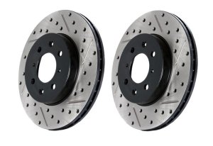 GMC Sierra 2500 Brake Rotor (1) - Rear Left - Stoptech - Sport Cryo Drilled/Slotted - Black - `99-`04
