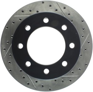 Chevrolet Silverado 3500 Classic Brake Rotor (1) - Rear Left - Stoptech - Drilled/Slotted Sport - Black - 2007