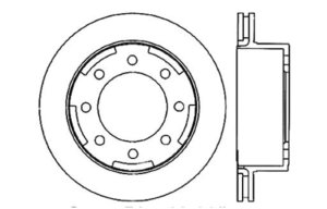 GMC Sierra 2500 Brake Rotors (1) - Rear Right - Stoptech - Drilled/Slotted Sport - Black - `99-`04