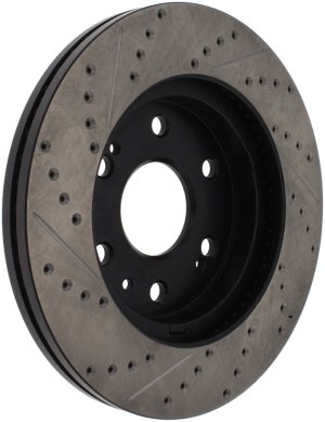 GMC Savana 1500 Brake Rotor (1) - Front Right - Stoptech - Drilled & Slotted, Sport, E-Coated - Black - `09-`14