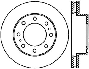 GMC Sierra 2500 HD Brake Rotor (1) - Front Left - Stoptech - Slotted & Drilled Cryo - Black - `01-`10
