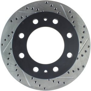 GMC Sierra 3500 Brake Rotor (1) - Front Left - Stoptech - Sport Drilled/Slotted, Black E-Coated - Black - `01-`07