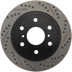 Chevrolet Suburban Brake Rotor (1) - Rear Right - Stoptech - Sport Drilled & Slotted - Black E-Coated - `14-`20