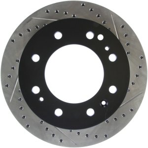 Chevrolet Silverado 3500 HD Brake Rotor (1) - Front Left - Stoptech - StopTech Sport Drilled & Slotted - Black - `11-`20