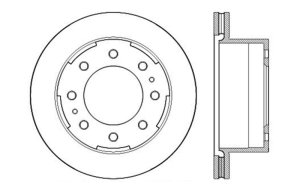 Chevrolet Silverado 2500 Brake Rotors (1) - Front Right - Stoptech - Drilled & Slotted - Black E-Coated - `14-`18