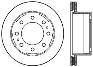 Chevrolet Suburban 3500 HD Brake Rotors (1) - Front Right - Stoptech - Drilled & Slotted - Black E-Coated - `16-`19