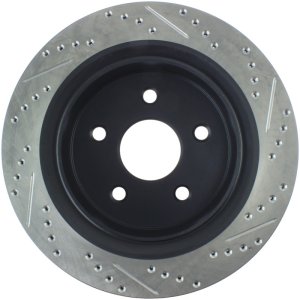 Dodge Dakota Brake Rotor (1) - Rear Right - Stoptech - Slotted & Drilled - Black - `10-`12