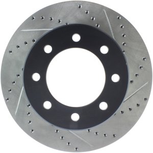 Dodge Ram 4000 Brake Rotor (1) - Front Left - Stoptech - Slotted & Drilled Sport - Black - `09-`15