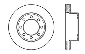 Ram 2500 Brake Rotor (1) - Front Right - Stoptech - Drilled & Slotted - Black - `10-`19