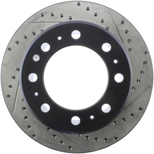 Dodge Ram 2500 Brake Rotor (1) - Front Right - Stoptech - Drilled & Slotted - Black - `09-`10