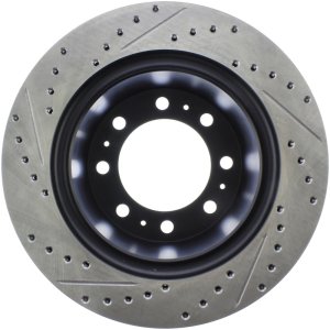 Ram 2500 Brake Rotor (1) - Front Right - Stoptech - Drilled & Slotted - Black - `10-`18