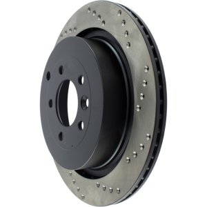 Land Rover LR4 Brake Rotor (1) - Rear Left - Stoptech - Sport Cryo Cross-Drilled - Black E-Coat - `10-`16