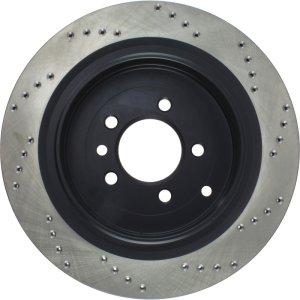 Land Rover Range Rover Sport Brake Rotor (1) - Right Rear - Stoptech - Sport Cryo Cross-Drilled - Black E-Coat - `06-`13 Land Rover Range Rover Sport Brake Rotor (1) - Right Rear - Stoptech - Sport Cryo Cross-Drilled - Black E-Coat - `06-`13