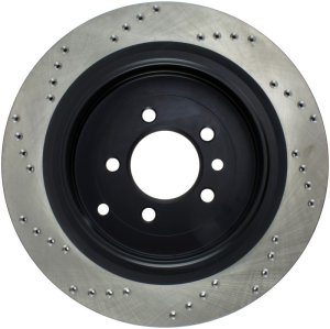 Land Rover Range Rover Sport Brake Rotor (1) - Left - Stoptech - Sport Cross-Drilled, Black E-Coated, High-Carbon Metallurgy - Black - `06-`13 Land Rover Range Rover Sport Brake Rotor (1) - Left - Stoptech - Sport Cross-Drilled, Black E-Coated, High-Carbon Metallurgy - Black - `06-`13