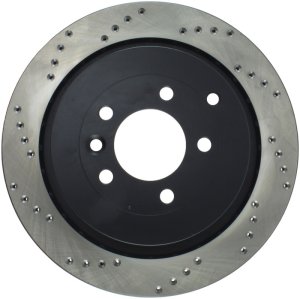 Land Rover LR3 Brake Rotor (1) - Rear Right - Stoptech - Sport Cross-Drilled, Black E-Coated - Black - `05-`09